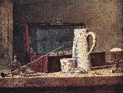 jean-Baptiste-Simeon Chardin Still-Life with Pipe an Jug Sweden oil painting reproduction